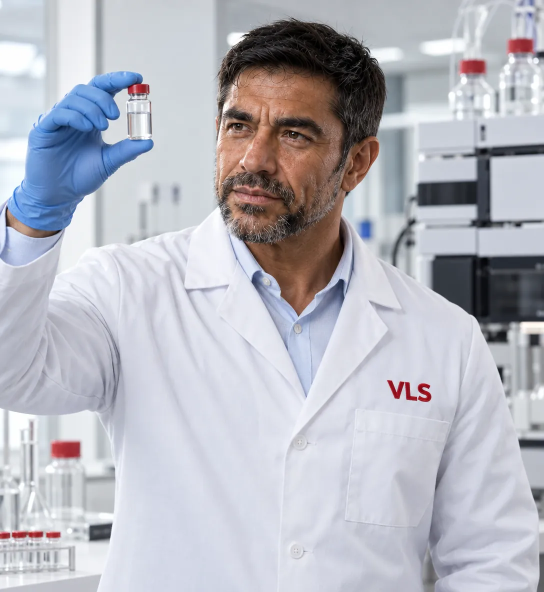 Illustratie: Technisch team van VLS in het kwaliteitscontrolelaboratorium